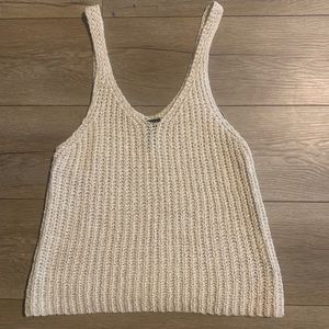 Cream Knit Tank Top